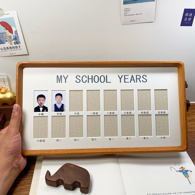 Children's Id Photo Growth Photo Frame 2inch Campus Record of Time Spent Growing up Photo Frame for the Back-To-School Season, Can Be Hung on the Wall or Placed on a Table Children's Id Photo Growth Photo Frame 2inch Campus Record of Time Spent Growing up Photo Frame for the Back-To-School Season, Can Be Hung on the Wall or Placed on a Table