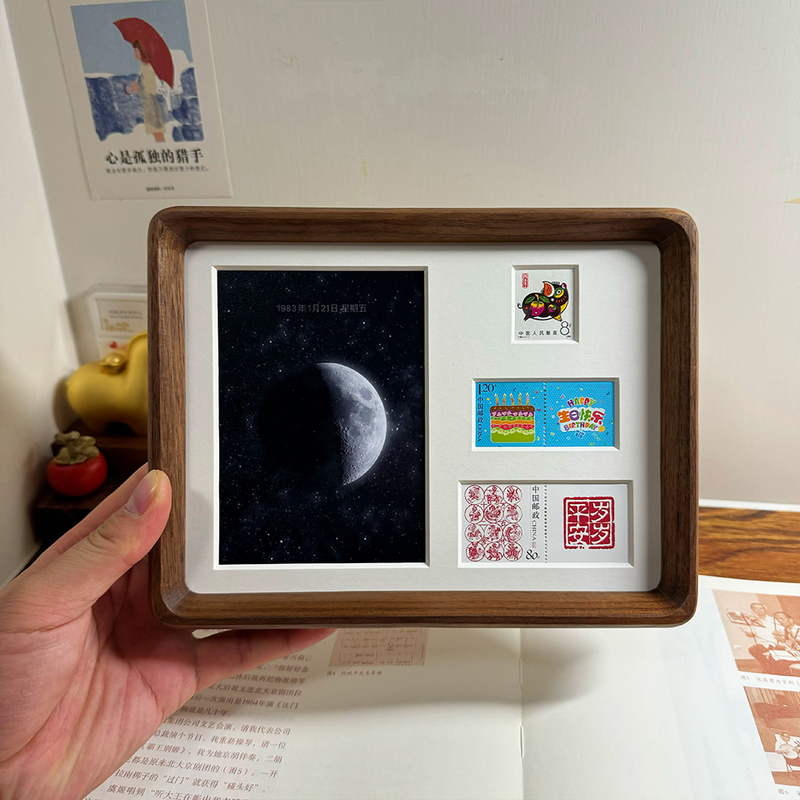 Birth Month Moon Phase Stamp Wooden Frame Birthday Gift 12 Zodiac Table Decoration Birthday Gift Happy Birth Month Moon Phase Stamp Wooden Frame Birthday Gift 12 Zodiac Table Decoration Birthday Gift Happy