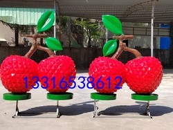 Fiberglass 3D three-dimensional fruit large lychee cartoon character sculpture ecological park simulation fruit and vegetable model mascot