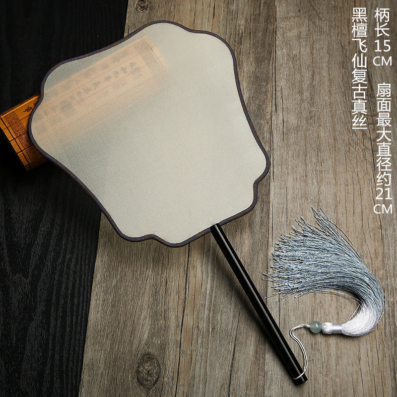 diy meticulous hand-painted group fan blank fan surface silk cooked silk cloth palace fan round fan embroidery calligraphy French painting fan