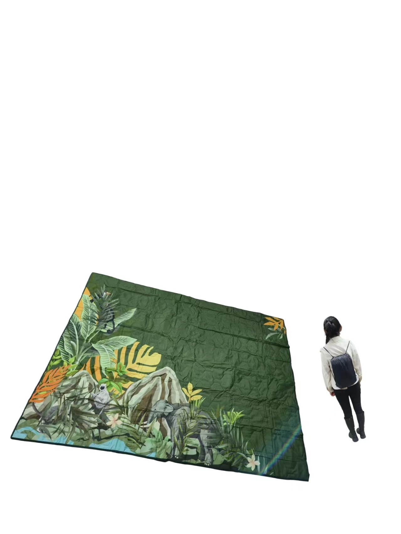 🎉 A must-have for spring outdoor picnics! 🌟 Moisture-proof mat keeps ...