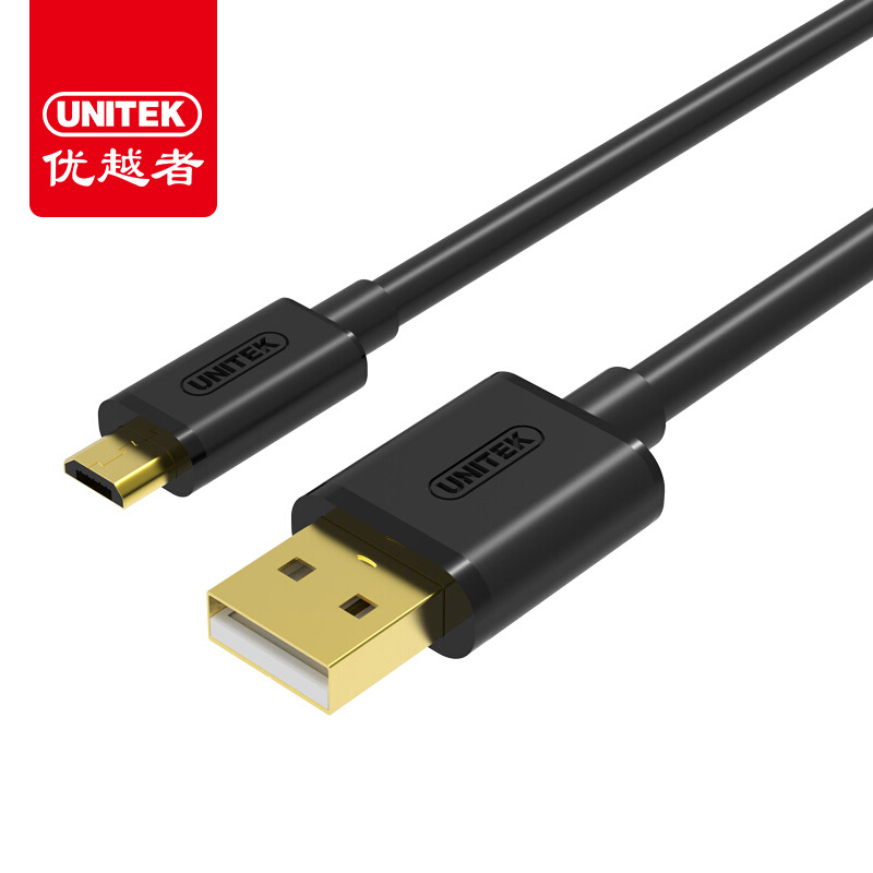 Superior (UNITEK) Y-C454DBK High Speed ​​USB Micro 5P Data Charging Cable 0 5m Black