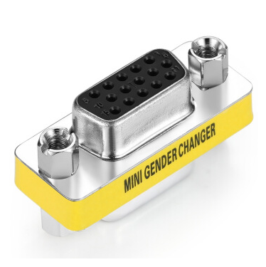 VGA mother-to-mother connector straight-to-double-head VGA wire extension head 15 holes for 15-hole male head converter