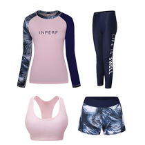 Wetsuit for female couple male snorkeling suit seaside sun protection quick-drying surfing suit swimsuit long sleeves and long pants jellyfish suit