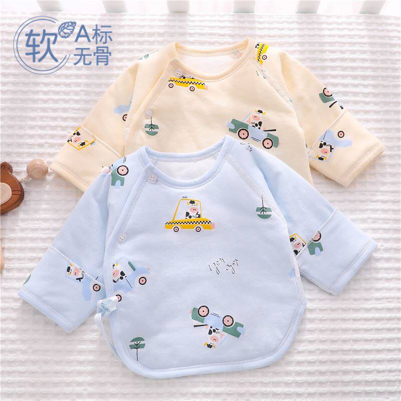 Baby Early autumn blouses bottom half back clothes November Pure cotton blouses monk's clothing Warm Clothes and autumn Cloded cotton beginner