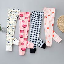 Girls autumn pants 2021 new childrens cartoon autumn and winter striped casual girl baby Western style winter pants Korean version