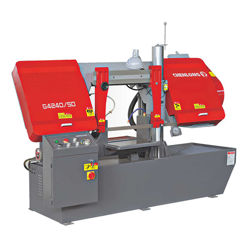 Morning dragon double column horizontal metal band sawing machine G4240 50 semi-automatic cutting 400 diameter according to bed saw blade