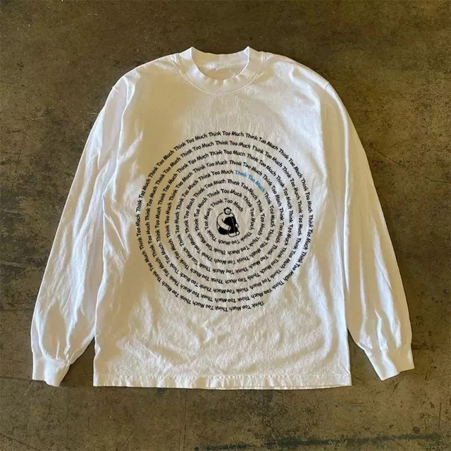 Overseas orders are tail goods ~ Withdrawal of foreign trade American heavy cotton long-sleeved T-shirts for men and women