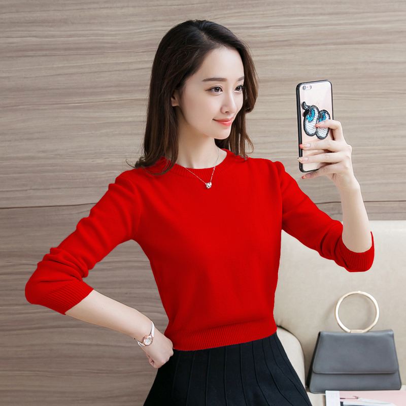 Petite High-Waisted Short Sweater Women's Base Shirt 2026 Autumn and Winter Stylish Top Loose Versatile Knitwear