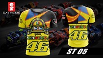 Valentino Rossi 46 Day Sublimation Summor 2022 Off-road Race Car Outdoor Breathable Mesh Корот