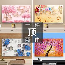 TV curtain fabric cover cover cover cloth cover towel 55 inch 65 inch boot does not take the all-inclusive desktop TV dust cover