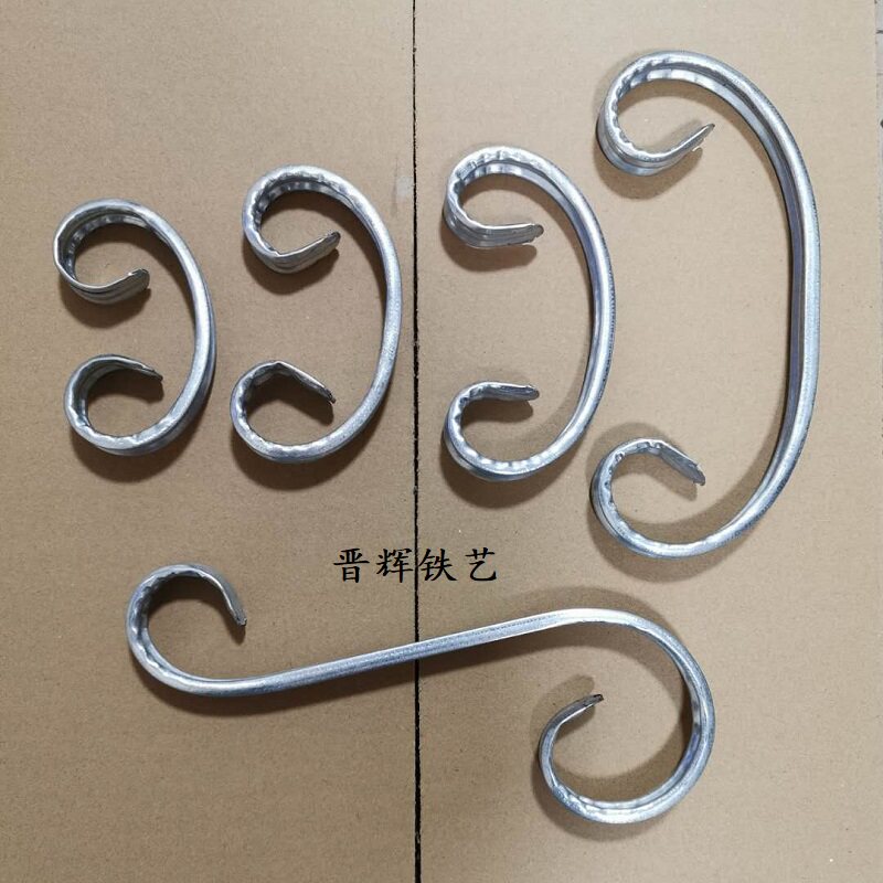 c type s type square pipe hollow flower iron art gate accessories decoration iron art guardrails stairs balcony protection window flower bending flowers