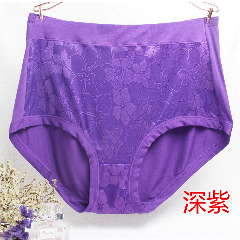 Modal chất béo chị cao eo của phụ nữ đồ lót cộng với chất béo mm tăng jacquard chất béo hip tóm tắt