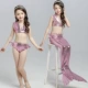 Nàng tiên cá áo tắm bé gái nàng tiên cá bơi váy quần ba mảnh nàng tiên cá váy công chúa áo tắm đi biển
