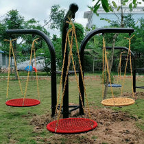 Childrens park hanging basket swing parent-child farm sense kindergarten outdoor courtyard multi-person chair toys customized