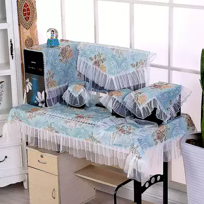 New computer screen dust cover desktop computer three-piece fabric lace computer dust cover host audio cover