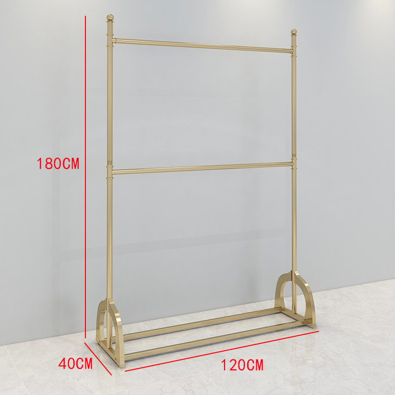 Adjustable plus high clothing rack double floor hanging hanger Nordic upscale shop for decoration of women's wedding dress