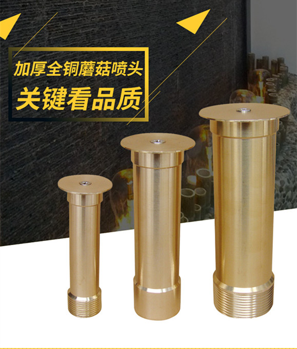 Direct marketing quality full copper 4 points 6 Mushroom Nozzle Hemisphere Spray Head Water View Landscape Courtyard Low Pressure Common Fountain Head