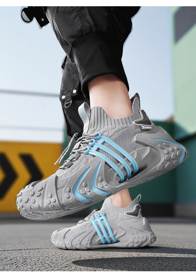 Men's Breathable Mesh Dad Sneakers Height Increasing Running Shoes_voghion.com