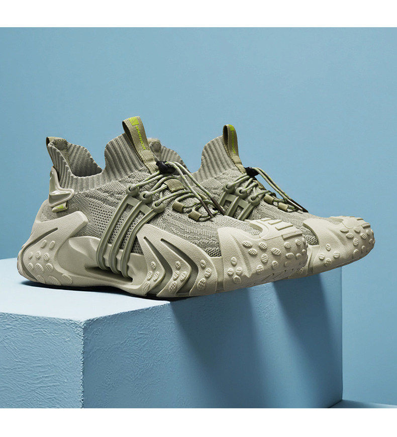 Men's Breathable Mesh Dad Sneakers Height Increasing Running Shoes_voghion.com