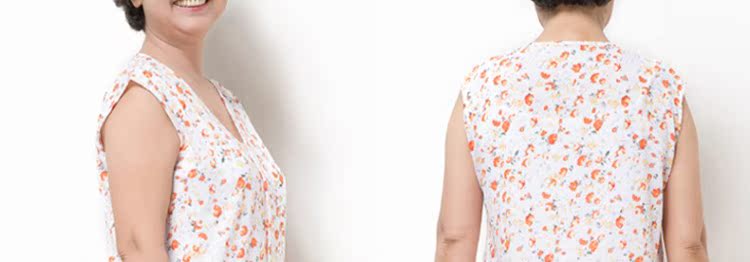 Ít y tá dịch vụ tại nhà vest kapok không tay áo thun trung niên mở miệng đồ ngủ rộng kích thước thoáng khí có thể được mặc đồ pijama