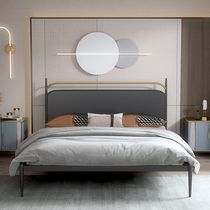 Nordic Wrought iron bed double bed 1 8 meters bed and breakfast net red iron frame bed Simple modern childrens sheets iron bed 1 2