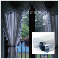 Silver and white two-way transparent store sliding door display cabinet showroom window heat insulation sunscreen window balcony explosion-proof film