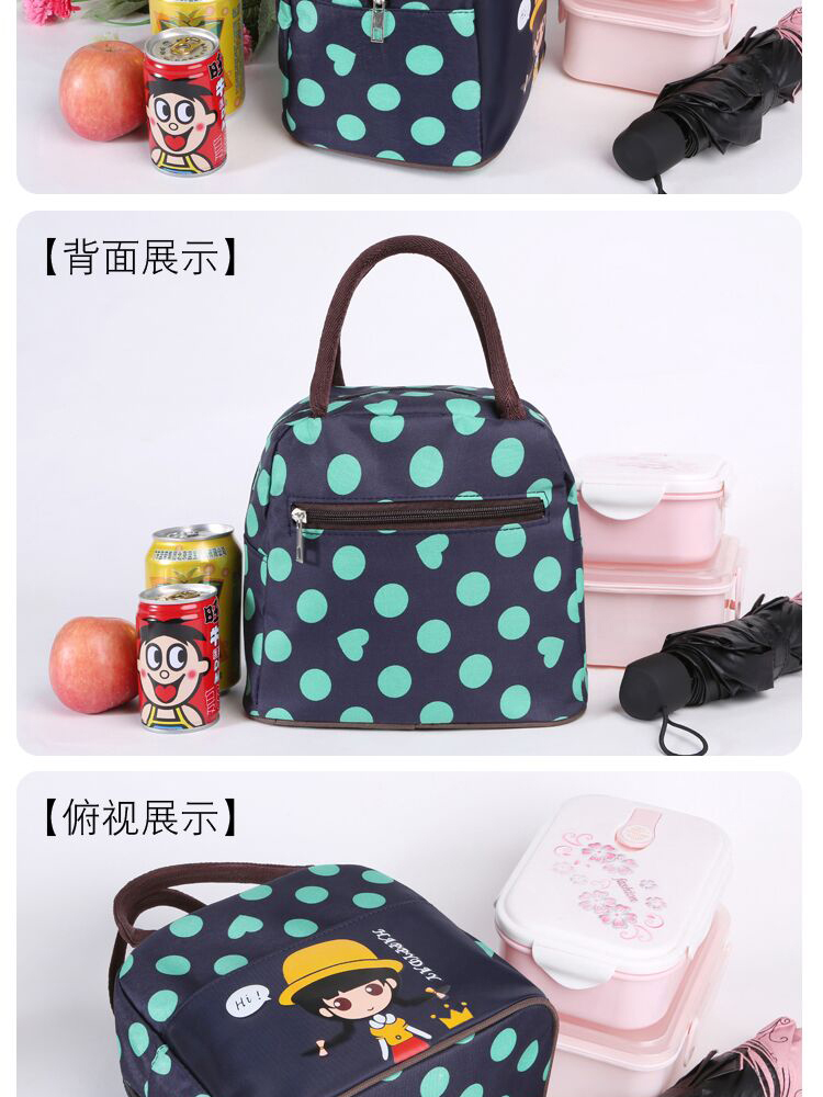 Hộp cơm trưa túi vải tote dày phiên bản Hàn Quốc của phim hoạt hình tươi Mummy túi còng tay với túi gạo cách nhiệt - Hộp cơm điện sưởi ấm hộp cơm điện lock&lock ejr216