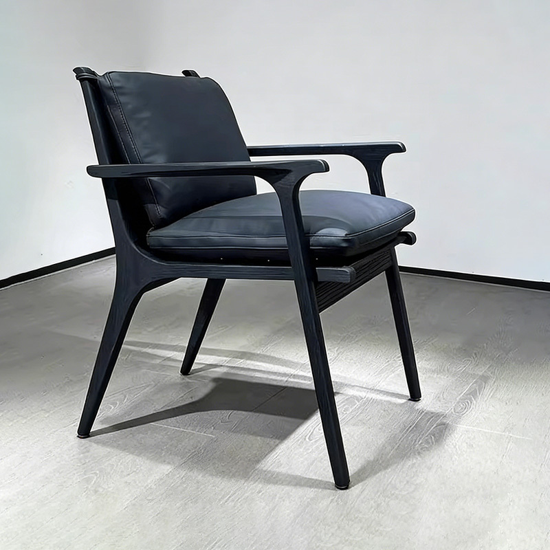 Nordic Solid Wood Dining Chair, Simple Upholstered Armchair, Light Luxury Business Designer Chair, High-End Tea Table Chair, Desk Chair Nordic Solid Wood Dining Chair, Simple Upholstered Armchair, Light Luxury Business Designer Chair, High-End Tea Table Chair, Desk Chair