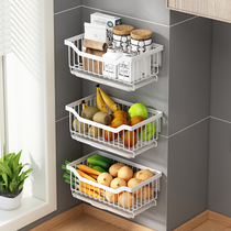 White kitchen washing basket wall wall of ginger garlic fruit and vegetables collection basket stainless steel basket