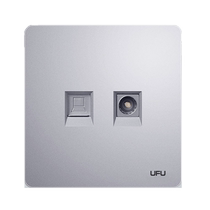 UFU electrician TV computer socket 86 concealed closed-circuit TV TV computer network socket starry sky gray