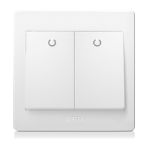 UFU Youfu Electrician two-position multi-control switch 86 type concealed two-open multi-control wall switch bedroom switch