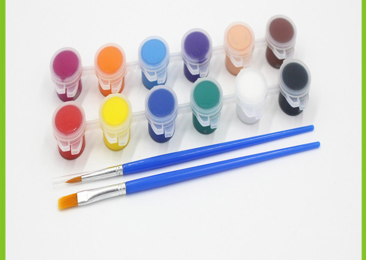 Children's art painting acrylic paint gypsum painted acrylic paint 12-color paint hardcover painting palette