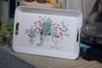 Flawed enamel thick large tray French fresh natural home storage garden accessories groceries groceries and fruit trays