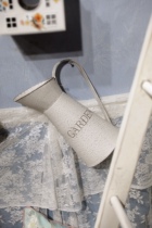 Mottled retro white iron pot flower bucket dried flower illustration flower ornaments gardening groceries home accessories grocery HA0197