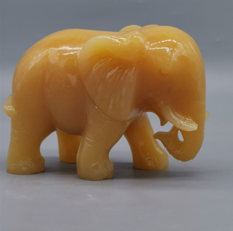 Natural rice topaz elephant decoration lucky town house sucking money elephant absorbing water elephant roll nose elephant living room office feng shui