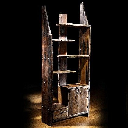 Bogu Frame Solid Wood Boat Wood Teapot Tea Set Antique Crafts Display Modern Simple Chinese Antique Furniture