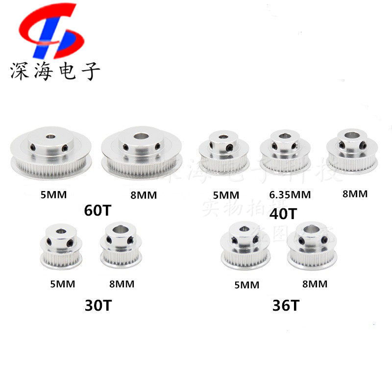 3D printer synchronous belt wheel GT2 30 teeth 36 tooth 40 tooth 60 tooth inner hole 5 bandwidth 6 10MM
