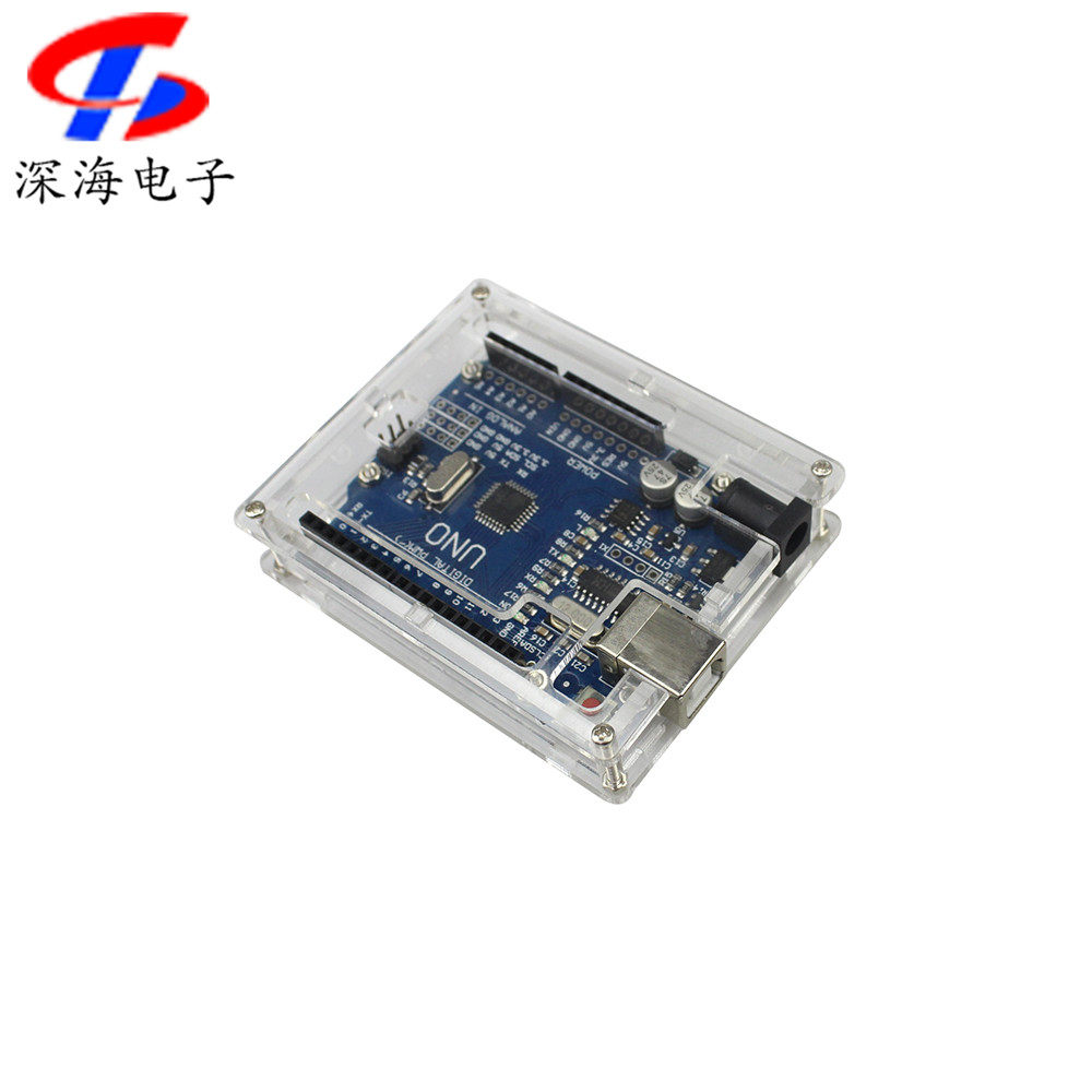 UNO R3 development board transparent shell learning development module acrylic box with screw compatible evaluation industrial control