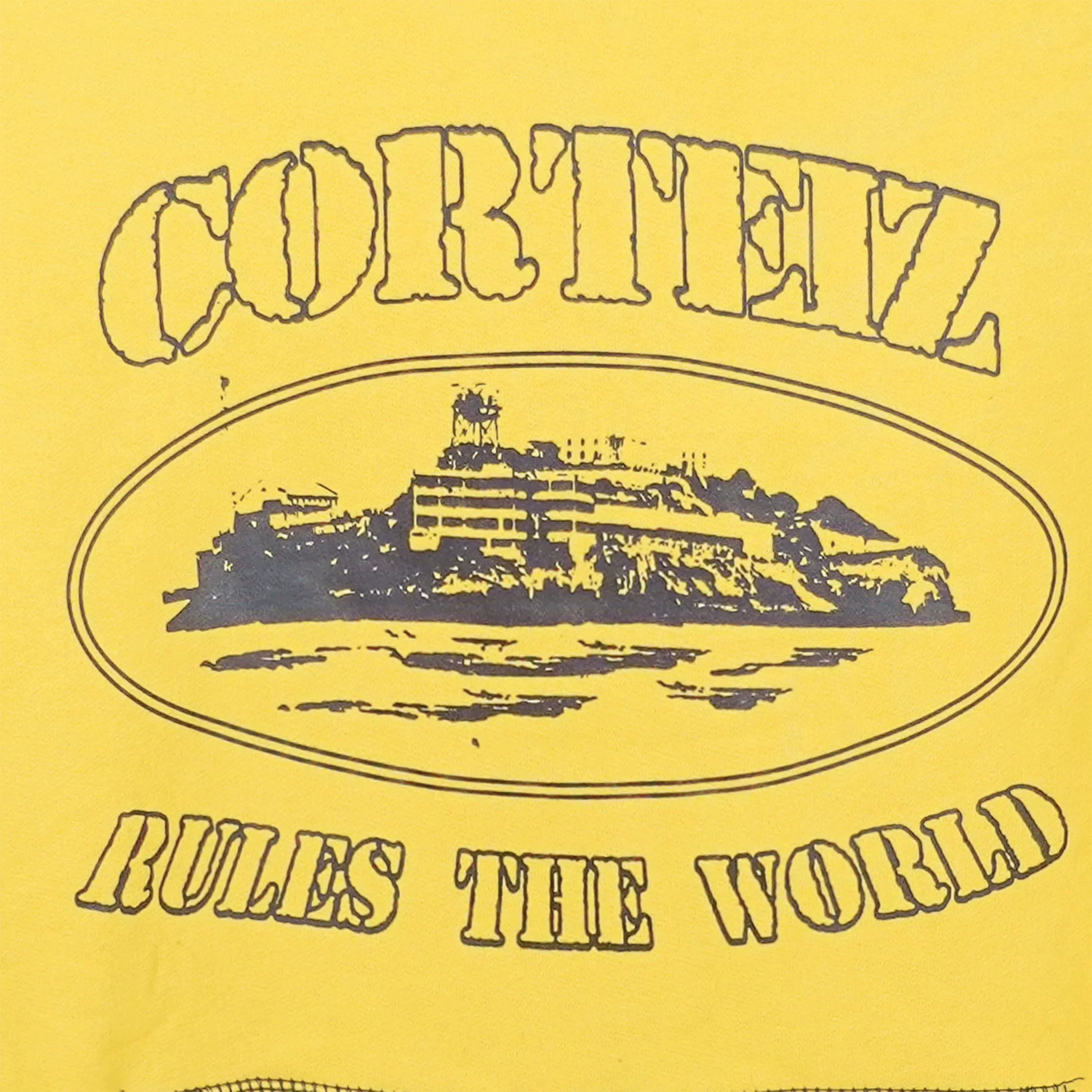 Спот CORTEIZ Alcatraz свитшот костюм с открытой строчкой и штаны хип-хоп BOXY американский DRILL хип-хоп облегающий