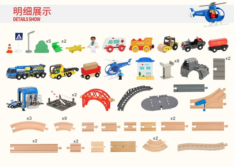 Mô phỏng các tốc độ cao đường sắt phù hợp với đồ chơi gỗ tàu điện Harmony model EMU máy bay tương thích với IKEA