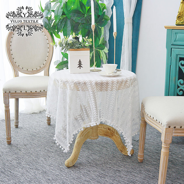 ຝຣັ່ງ pastoral ບານ lace tablecloth ຕາຕະລາງຕະຫຼອດອິນເຕີເນັດສະເຫຼີມສະຫຼອງ Princess retro ສີຂາວປົກຫຸ້ມຂອງການຈັດວັນເດືອນປີເກີດ