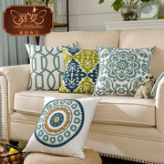 Lông sofa cushion cover Bắc Âu hình học gối bông gối mô hình Mỹ phòng đệm thêu túi hoa