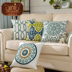 Lông sofa cushion cover Bắc Âu hình học gối bông gối mô hình Mỹ phòng đệm thêu túi hoa Trở lại đệm / Bolsters