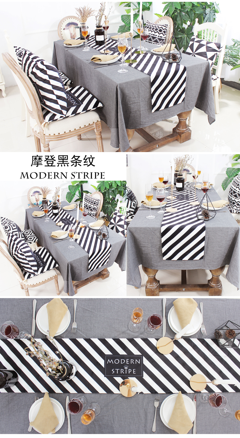 Yu Luo Bắc Âu bảng cờ in cờ giường đơn giản hiện đại bàn bunting giường đuôi khăn châu Âu tươi khăn trải bàn dài - Khăn trải bàn khăn trải bàn trang trí