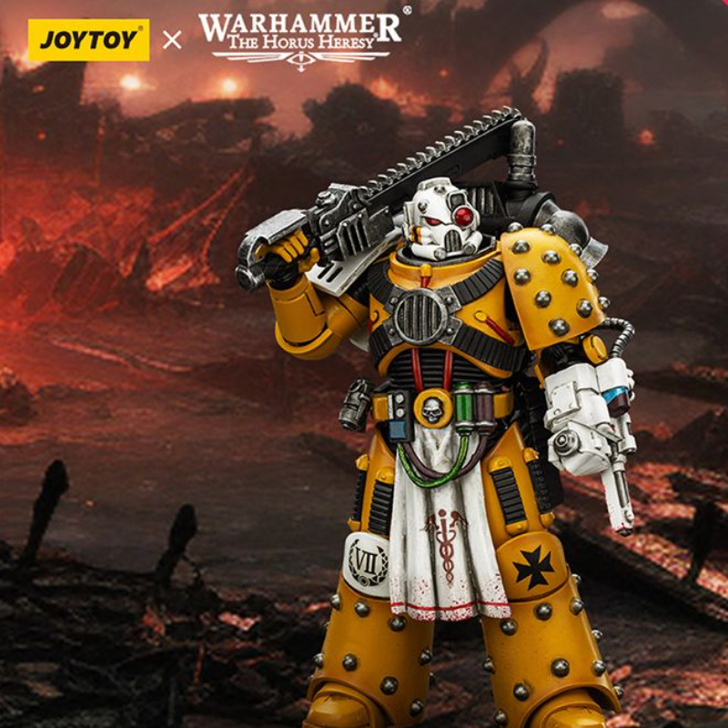 Joytoy Dark Source Warhammer 40 Horus Heresy Imperial Fist Legion Apothecary 1:18 Action Figure Toy