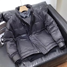 Cashmere men's store has returned customers in thousands of sizes, white duck down men's and women's 2022 winter high-end feather men's jackets with thickened standing collar surface