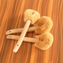Abalone brush Abalone brush cleaning seafood brush brush with handle Abalone wipe wooden handle Kitchen fish brush