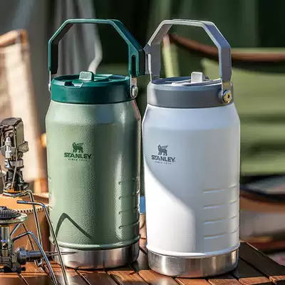 Stanley straw barrel insulation portable 304 stainless steel large capacity sports water Cup student Cup male Lady