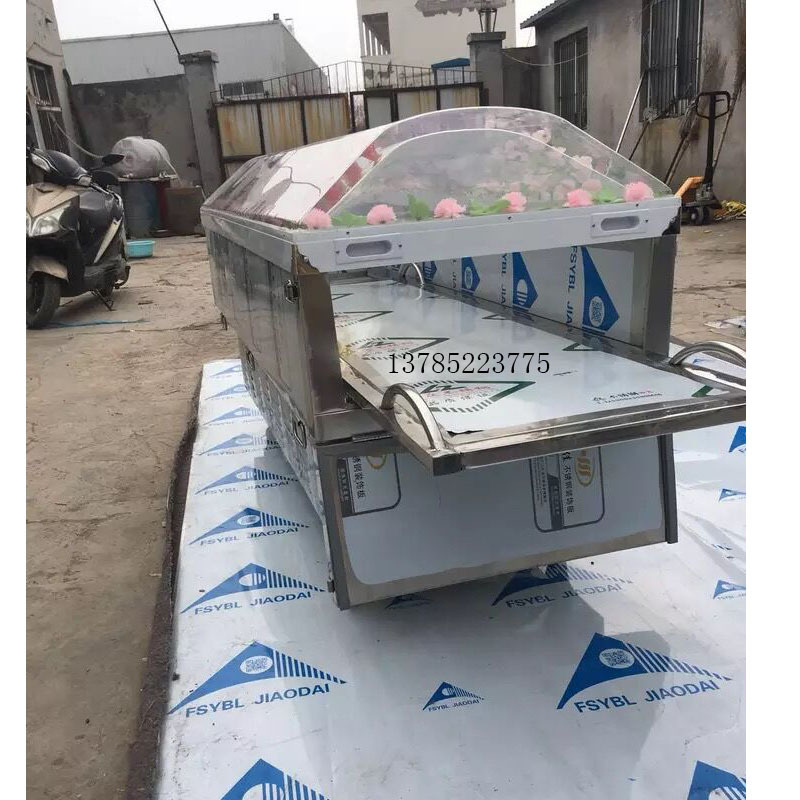 Ice Coffin, Crystal Coffin, Split-Type with Rear Opening, Luxury Crystal Coffin, Ice Coffin, Refrigerated Coffin, Portable Coffin